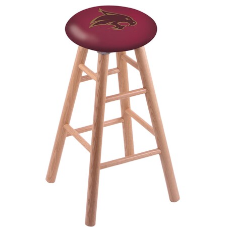 Oak Bar Stool,Natural Finish,Texas State Seat